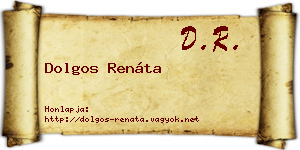 Dolgos Renáta névjegykártya